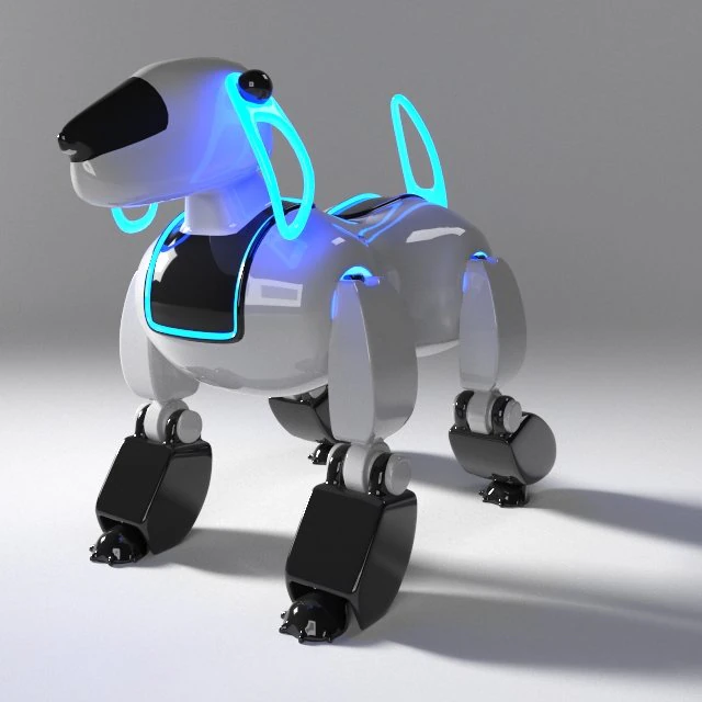cachorro rob&ocirc; Modelo 3D .c4d .max .obj .3ds .fbx .stl .blend 