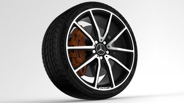 mercedes-benz amg wheel 3 3D 模型 .c4d .max .obj .3ds .fbx .stl .blend 