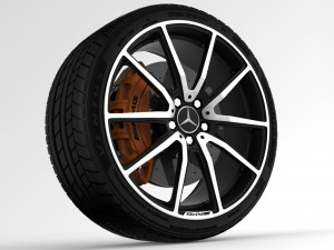 mercedes-benz amg wheel 3 3D मॉडल