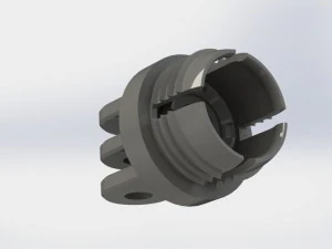 ネジ付きスイベルマウント 3Dプリントモデル