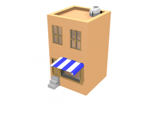 low poly house 3D मॉडल