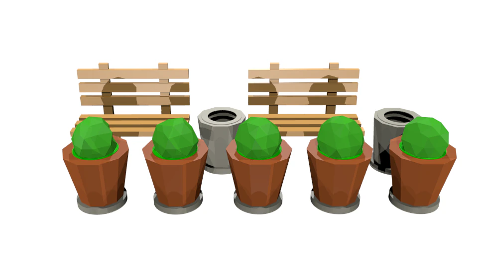 low poly scenary 3D Model .c4d .max .obj .3ds .fbx .stl .blend