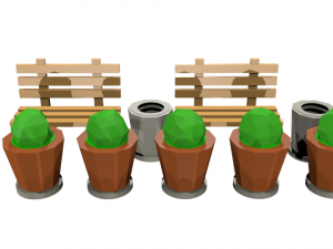 low poly scenary 3D मॉडल