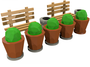 low poly scenary 3D मॉडल