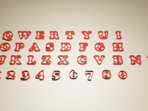 forms for cookies letters and numbers 3D-printmodel
