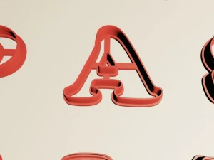forms for cookies letters and numbers 3D Print Model