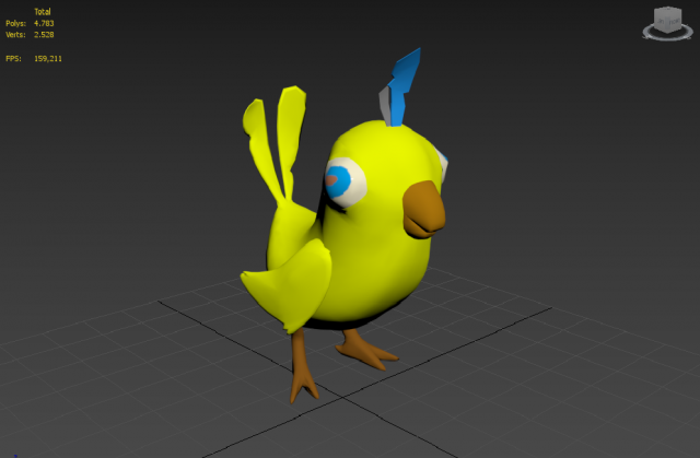 cartoon bird Modello 3D .c4d .max .obj .3ds .fbx .stl .blend