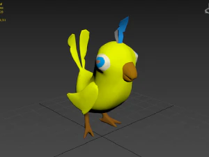 rysunkowy ptak Model 3D