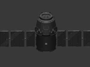 spacex dragon Modello 3D