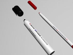 whiteboard set 3D 모델