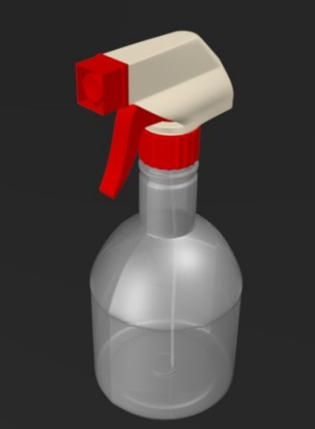 plastic sprayer bottle Modello 3D .c4d .max .obj .3ds .fbx .stl .blend 