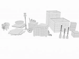 koleksi dekorasi 1 Model 3D