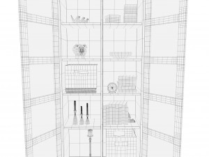 glass door cabinet 3D Model