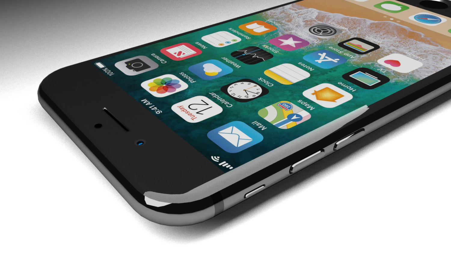 apple iphone 7 black 3D Model .c4d .max .obj .3ds .fbx .stl .blend 