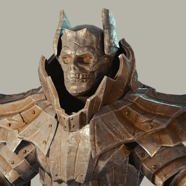dark warrior 3D Model .c4d .max .obj .3ds .fbx .stl .blend 