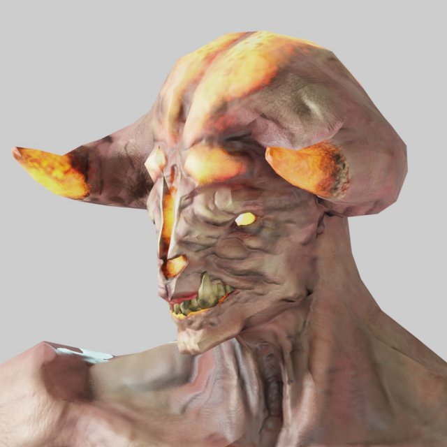 fire demon 3D 模型 .c4d .max .obj .3ds .fbx .stl .blend 