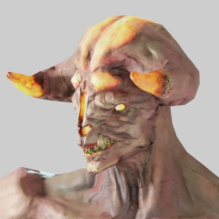 fire demon 3D Model .c4d .max .obj .3ds .fbx .stl .blend