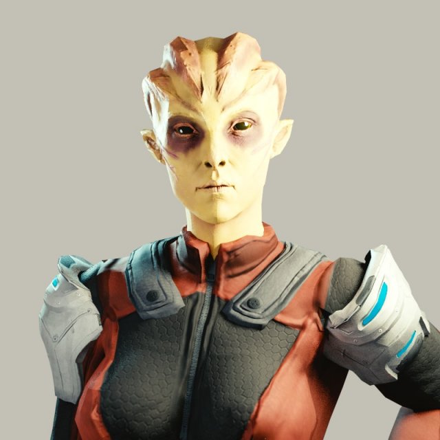female alien Modèle 3D .c4d .max .obj .3ds .fbx .stl .blend 