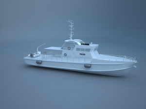 gaming patrol boat high poly 3D Model