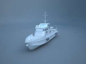 gaming patrol boat high poly Model 3D