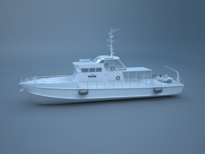 gaming patrol boat high poly Model 3D