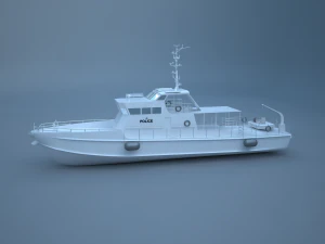 gaming patrol boat high poly 3D Model