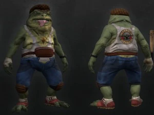 game ready model toad 3D Model