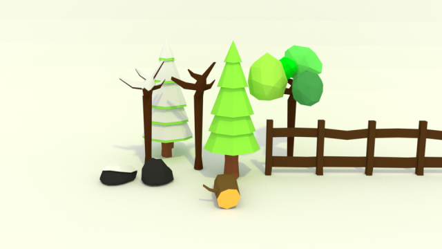 low poly nature pack 1 3D Model .c4d .max .obj .3ds .fbx .stl .blend 