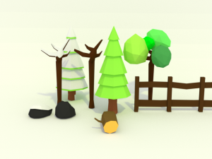 low poly nature pack 1 3D Model