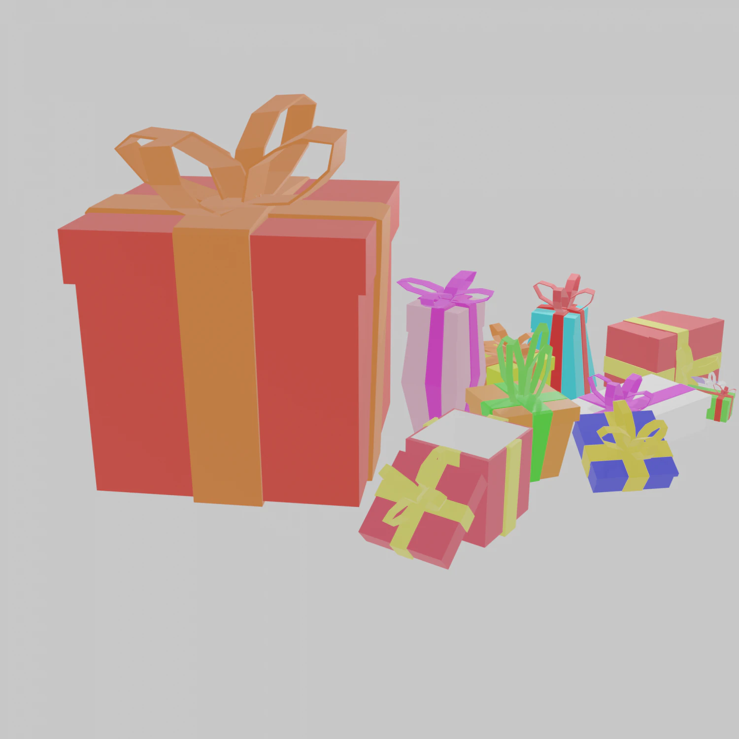 gifts 3D Model .c4d .max .obj .3ds .fbx .stl .blend