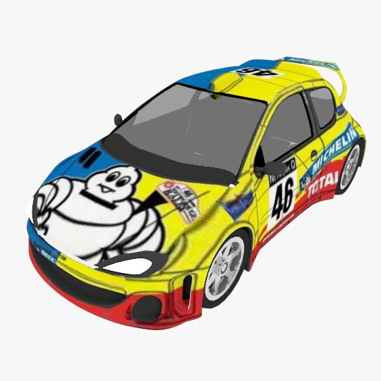 rally car 3D Model .c4d .max .obj .3ds .fbx .stl .blend 