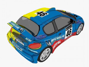 rally car 3D 모델