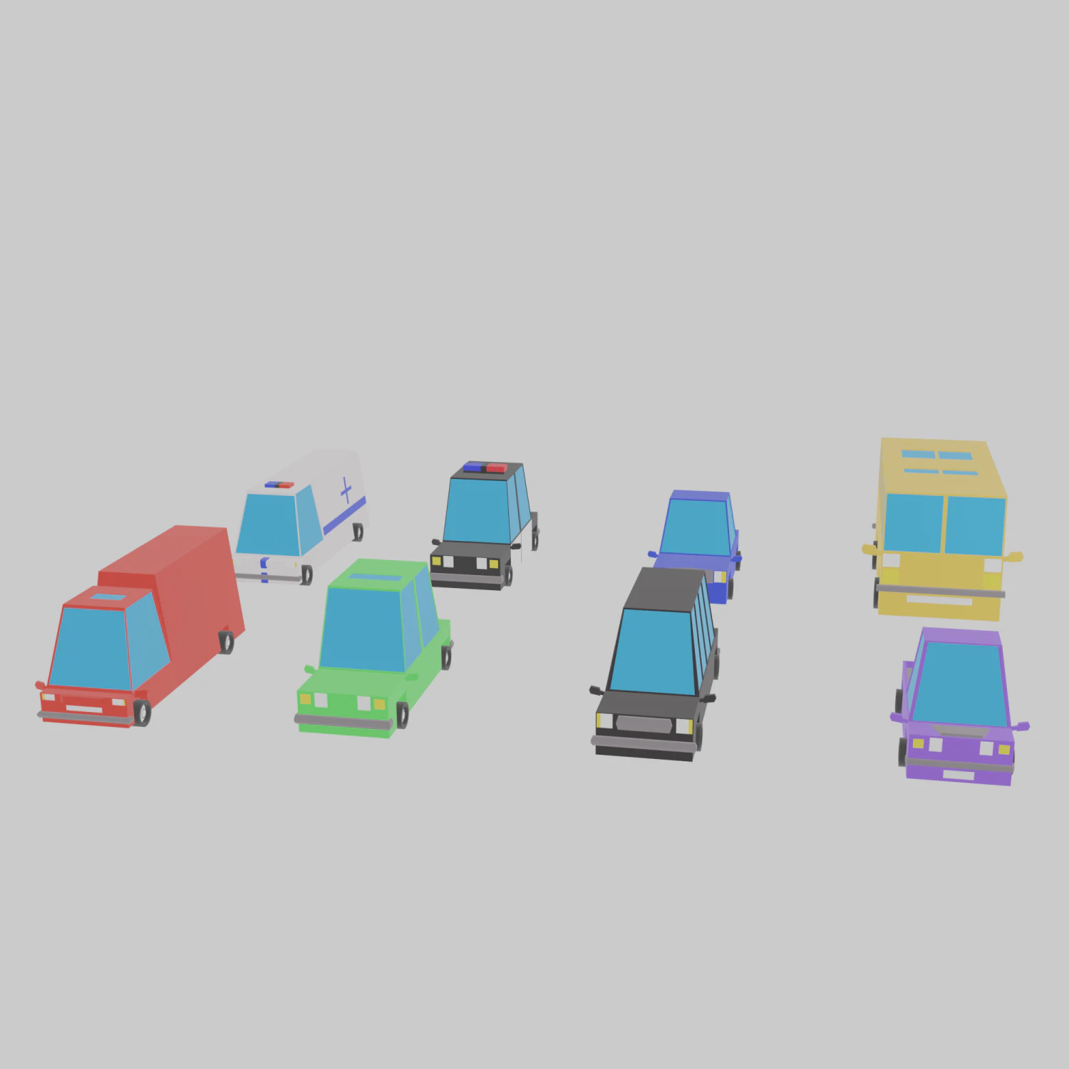 cars pack 3D Model .c4d .max .obj .3ds .fbx .stl .blend