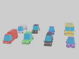 paquet de voitures Modèle 3D