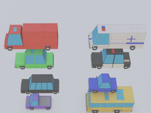 cars pack 3D Model