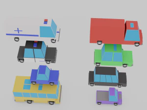 cars pack 3D Model