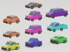 10 cars collection 3D 모델