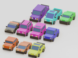 10 cars collection 3D-Modell