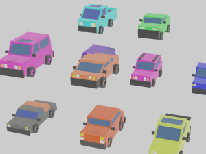 10 cars collection 3D-Modell