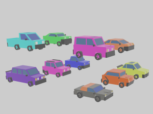10 cars collection 3D-Modell