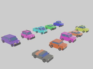10 cars collection 3D-Modell