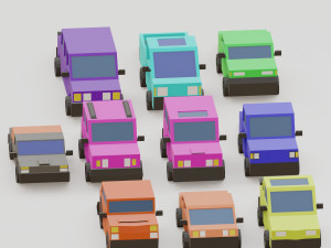 10 cars collection 3D-Modell