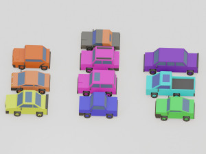 10 cars collection 3D-Modell