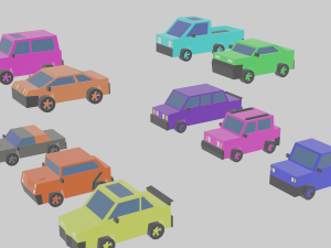 10 cars collection 3D-Modell