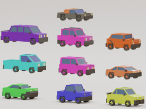 10 cars collection 3D-Modell