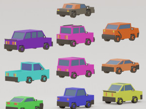 10 cars collection 3D-Modell