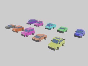 10 cars collection 3D-Modell