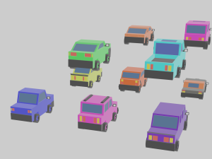 10 cars collection 3D-Modell