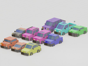 10 cars collection 3D-Modell