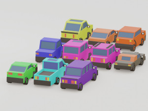 10 cars collection 3D-Modell
